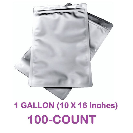 1 Quart 7 Mil Mylar Zip Lock Bags.