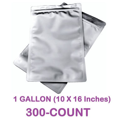 Gallon 7-Mil Zip Seal Mylar Bags.