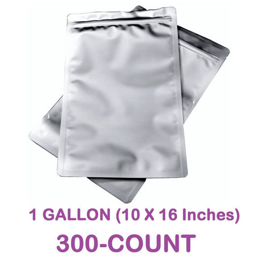 Picture of 1 Gallon 7-Mil Zip Lock Mylar Bags (300-COUNT)
