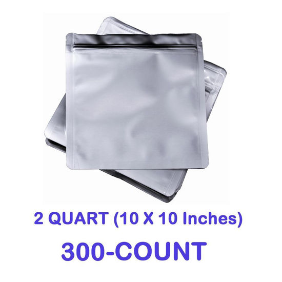 Picture of 2 Quart 7 Mil Mylar Zip Lock Bags (300-COUNT)
