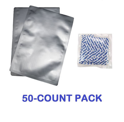 Picture of 2 Quart 7-Mil Standard Mylar Bags plus 300 CC Oxygen Absorbers (50-COUNT)