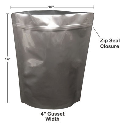 Picture of 1 Gallon 7-Mil Gusseted Zip Lock Mylar Bag