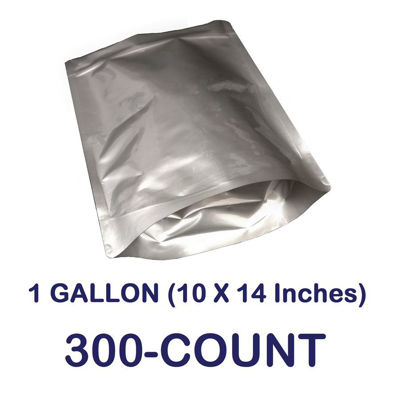 Picture of 1 Gallon 7-Mil Gusseted Zip Lock Mylar Bag (300-COUNT)