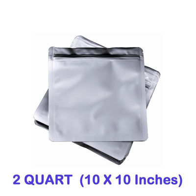 2.5 Gallon 7-MIL Gusseted Zip Lock Mylar Bags.