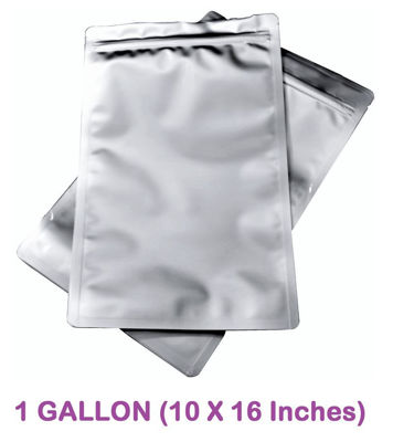 2.5 Gallon 7-MIL Gusseted Zip Lock Mylar Bags.