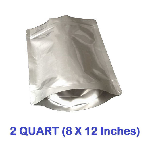 Picture of 2 Quart 7-Mil Gusseted Zip Lock Mylar Bag
