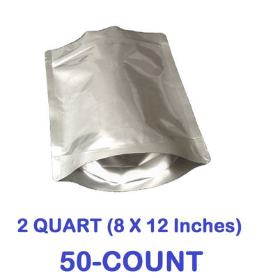 Picture of 2 Quart 7-Mil Gusseted Zip Lock Mylar Bag (50-COUNT)