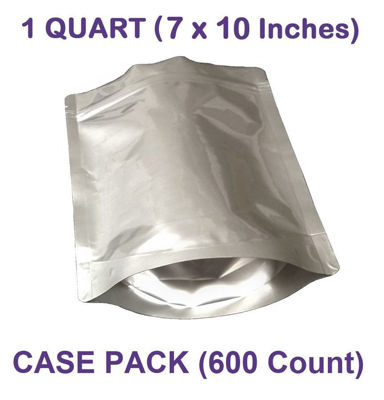 Picture of 2 Quart 7-Mil Gusseted Zip Lock Mylar Bag (BULK-CASE)- 500 COUNT