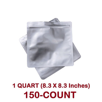 Picture of 1 Quart 7 Mil Mylar Zip Lock Bags (150-COUNT)