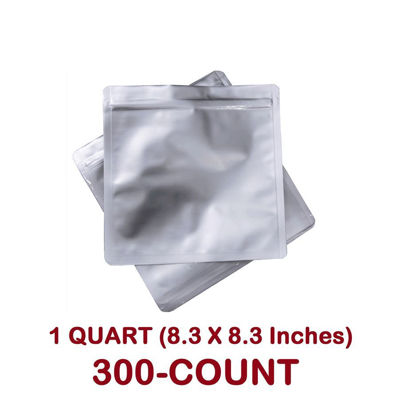 1 Quart 7 Mil Mylar Zip Lock Bags.