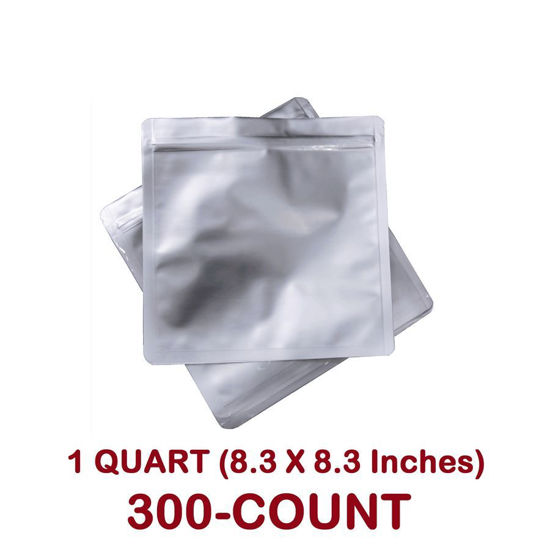 Picture of 1 Quart 7 Mil Mylar Zip Lock Bags (300-COUNT)