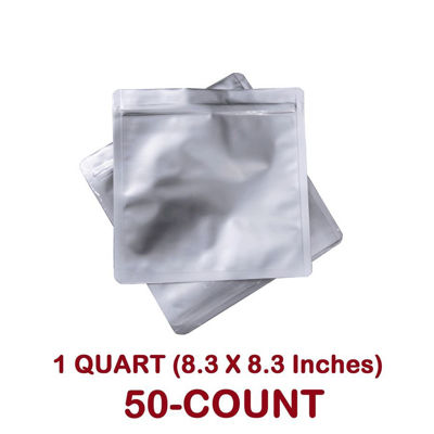 Picture of 1 Quart 7 Mil Mylar Zip Lock Bags (50-COUNT)