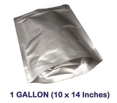 Picture of 1 Gallon 7-Mil Gusseted Zip Lock Mylar Bag