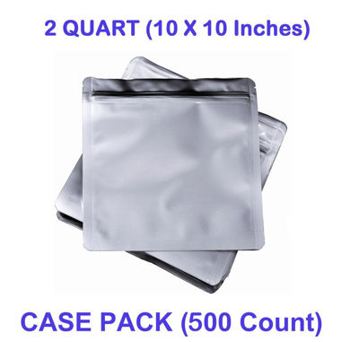 Picture of 2 Quart 7 Mil Mylar Zip Lock Bags (BULK-CASE)- 500 COUNT