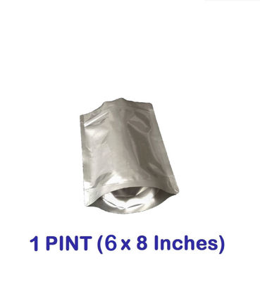 Picture of 1 Pint 7-Mil Gusseted Zip Lock Mylar Bag