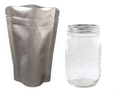 Picture of 1 Pint 7-Mil Gusseted Zip Lock Mylar Bag