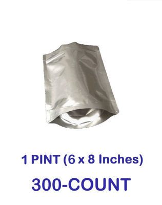 Picture of 1 Pint 7-Mil Gusseted Zip Lock Mylar Bag (300-COUNT)