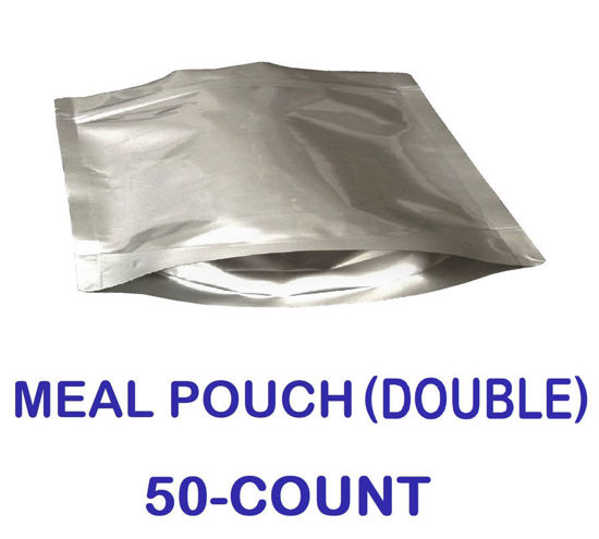 Picture of DOUBLE MEAL POUCH 7-Mil Gusseted Zip Lock Mylar Bag (50-COUNT)