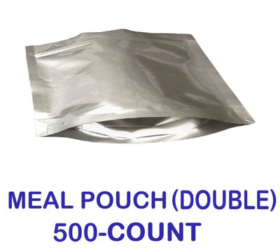Picture of DOUBLE MEAL POUCH 7-Mil Gusseted Zip Lock Mylar Bag (BULK-CASE)- 500 COUNT