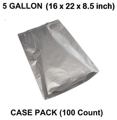 Picture of 5 Gallon 7-MIL Gusseted Zip Seal Mylar Bags (BULK-CASE)