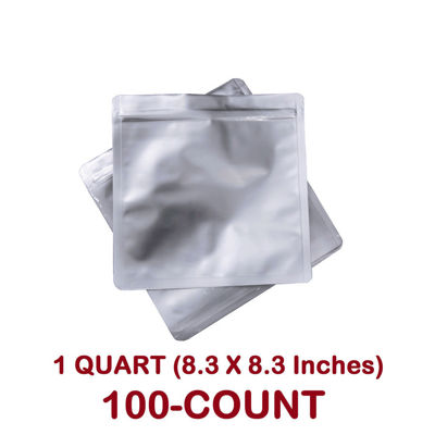 Picture of 1 Quart 7 Mil Mylar Zip Lock Bags (100-COUNT)