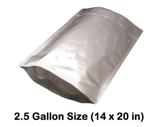 2.5 Gallon 7-MIL Gusseted Zip Lock Mylar Bags.