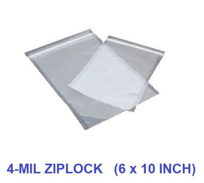 Picture of 6 x 10 INCH  (4-MIL) PRE-ZIPPERED Chamber Vacuum Pouch