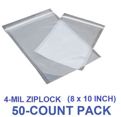 Picture of 4-MIL (8 x 10 Inch) Zip Seal Vacuum Chamber Pouch (50-COUNT)