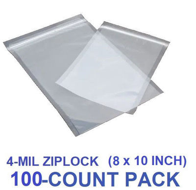 Picture of 4-MIL (8 x 10 Inch) Zip Seal Vacuum Chamber Pouch (100-COUNT)