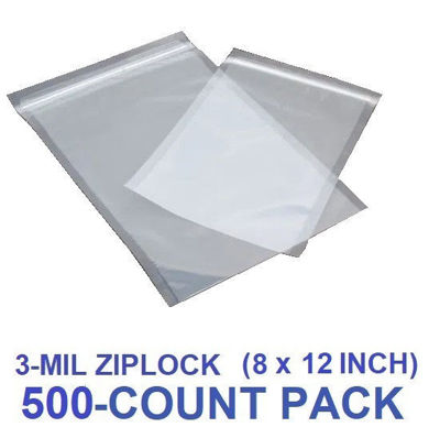 Picture of 3-MIL (8 x 12 Inch) Zip Seal Vacuum Chamber Pouch (500-COUNT)