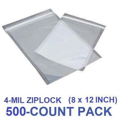 Picture of 4-MIL (8 x 12 Inch) Zip Seal Vacuum Chamber Pouch (500-COUNT)