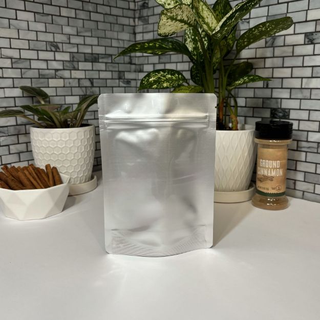 1 CUP (1/2 Pint) 7-Mil Gusseted Zip Top Mylar Bag (50-COUNT).