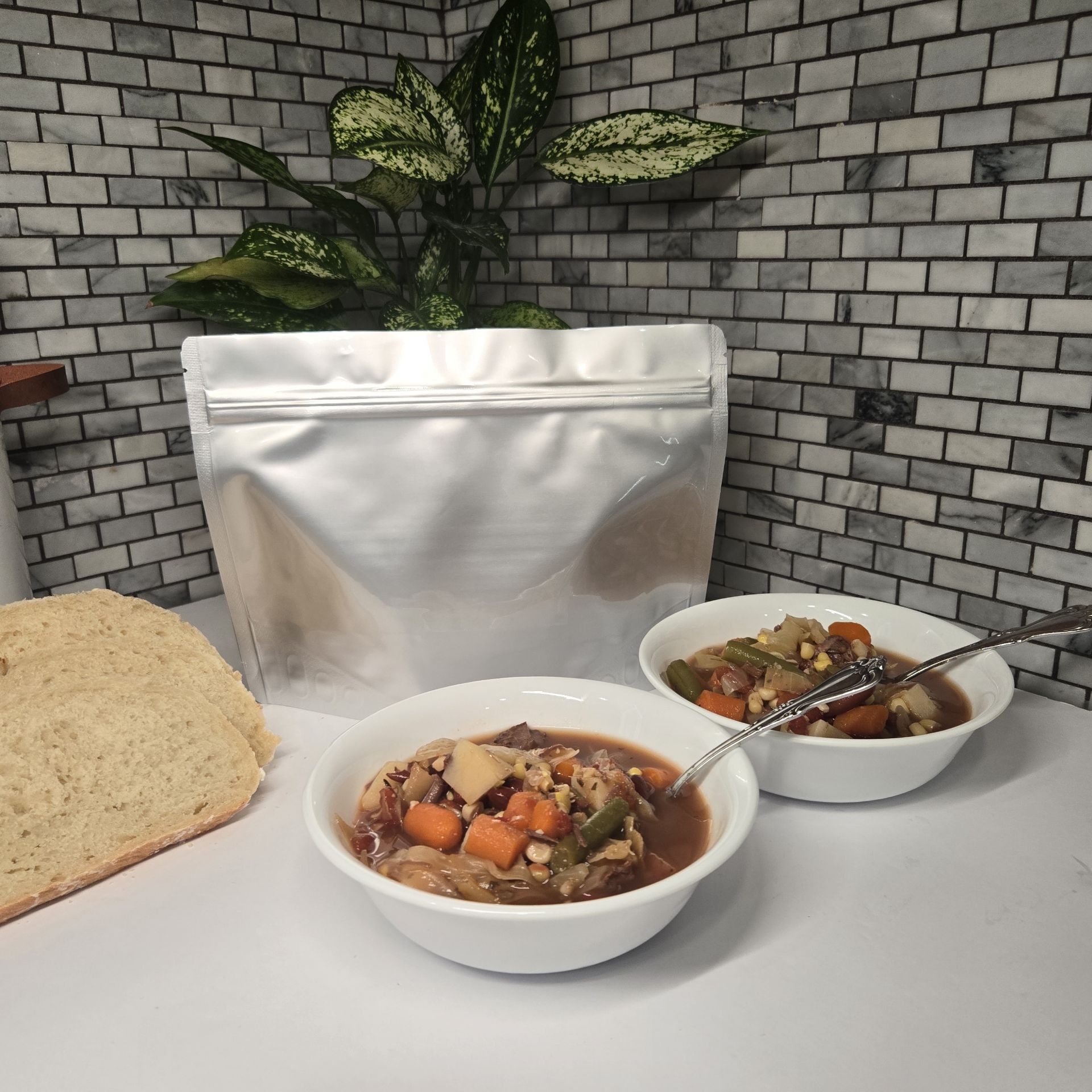 Picture of DOUBLE MEAL POUCH 7-Mil Gusseted Zip Top Mylar Bag (300-COUNT)