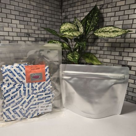 Show details for SINGLE MEAL POUCH 7-Mil Gusseted Zip Lock Mylar Bag plus 300 CC Oxygen Absorbers (100-COUNT) Picture of SINGLE MEAL POUCH 7-Mil Gusseted Zip Lock Mylar Bag plus 300 CC Oxygen Absorbers (100-COUNT)