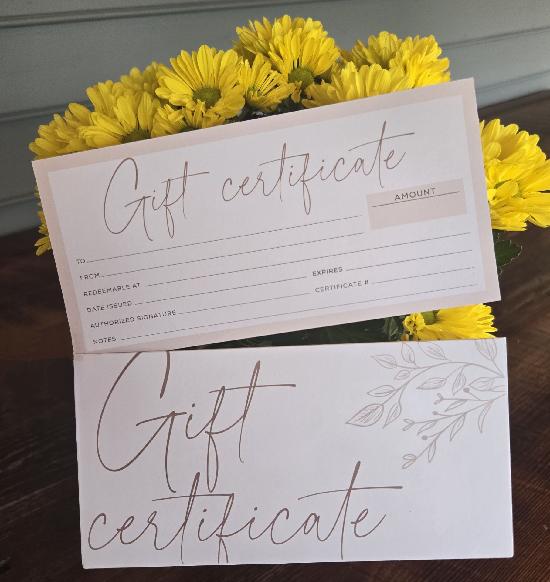 Picture of $100 Gift Certificate (by US MAIL)